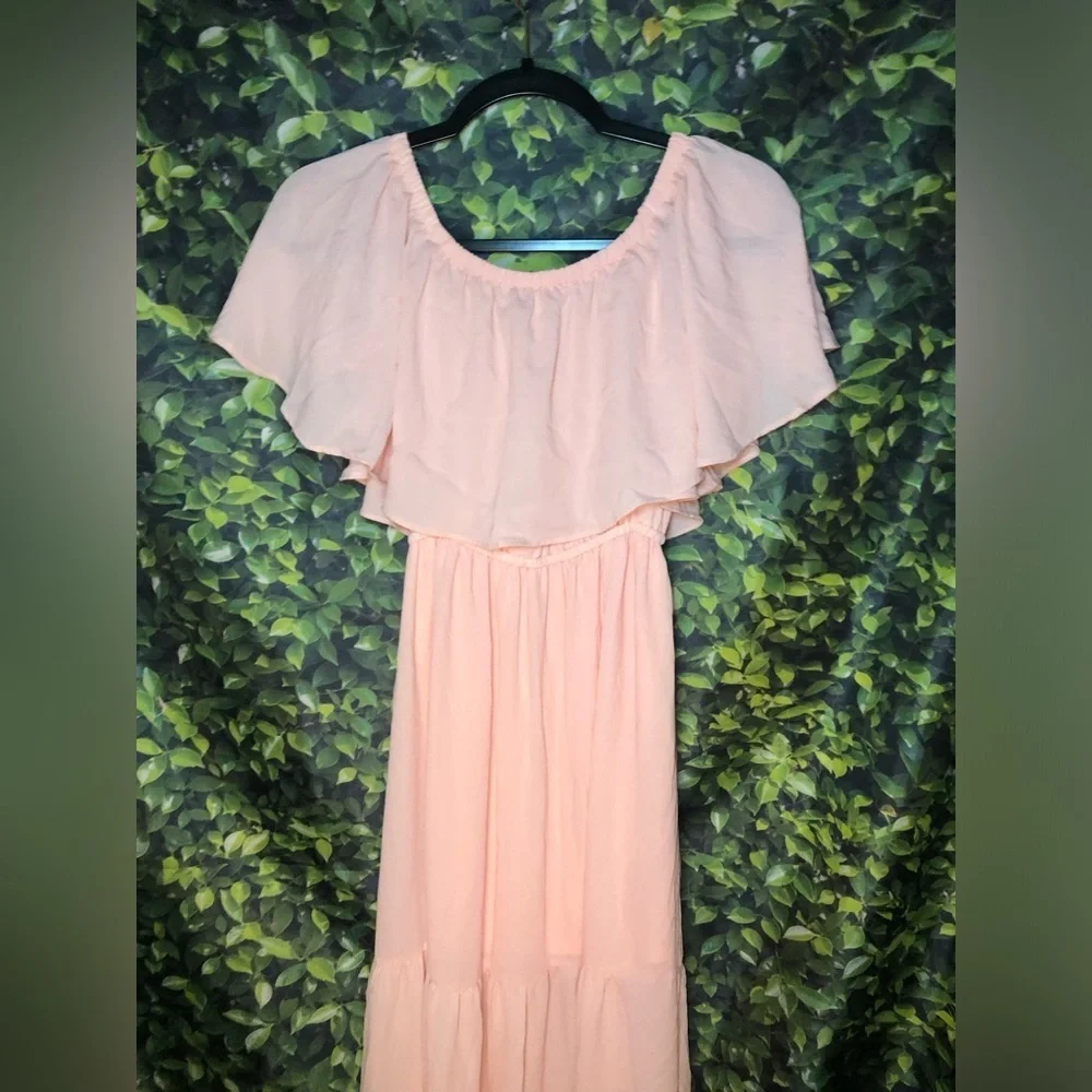Elegant Pale Pink Maxi Dress - Picture 11 of 14